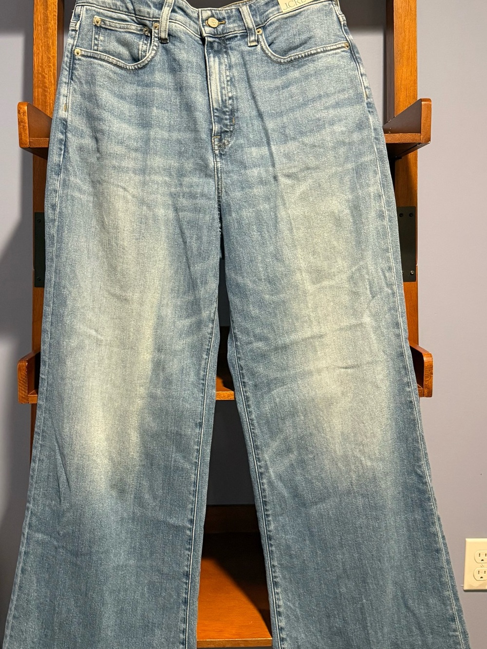 J. Crew Light Blue Curvy Debim Trouser High Rise Semi Stretch Jeans NWT